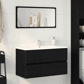 vidaXL Armário de Pia Carvalho Preto 80x38.5x45 cm Madeira Engenharia