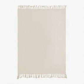 Manta Xadrez De Chiffon De Algodão (185x125 Cm) Eloi Crema - Sklum