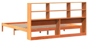 Cama com estante sem colchão 200x200 cm pinho maciço