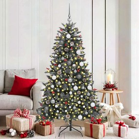 vidaXL Árvore de Natal Artificial Verde 180 cm PVC, Plástico e Aço
