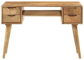 Secretária com gavetas 110x47x76 cm madeira de mangueira maciça