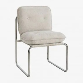 Pack De 2 Cadeiras De Jantar Estofadas Matilda Bouclé Cores Naturais - Sklum