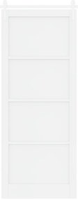 Porta Deslizante vidaXL com Conjunto de Ferragens Branca 93x232 cm Mad