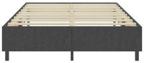 Estrutura de cama boxspring 180x200 cm tecido cinzento