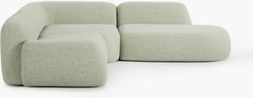 Sofá de canto modular em bouclé Wolke (4 lugares)