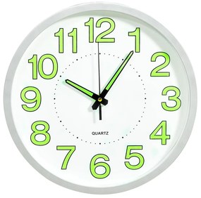 325167 vidaXL Relógio de parede luminoso 30 cm branco