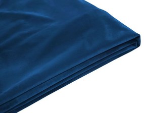 Capa em veludo azul escuro 160 x 200 cm para cama FITOU Beliani