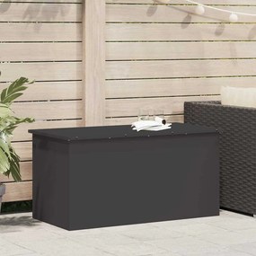 vidaXL Caixa de Armazenamento Externa Preto 100 x 50.5 x 50 cm