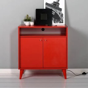 Aparador/Armário multiusos "Diamante" - Design Moderno - Vermelho - 73