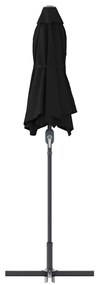Guarda-sol de Jardim Preto 380 x 196 x 235 cm