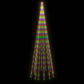 Árvore de Natal mastro de bandeira 732 LEDs 500 cm colorido