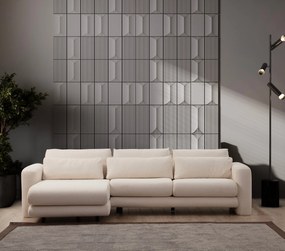 Sofá de Canto Lily – Creme – 290 x 165 cm