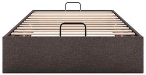 Estrutura de cama otomana sem colchão 90x200 cm castanho escuro