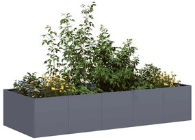 vidaXL Vaso/floreira 200x80x40 cm aço antracite