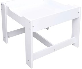 Mesa infantil com duas cadeiras MDF branco