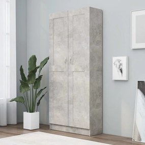 vidaXL Estante 82,5x30,5x185,5 cm derivados de madeira cinza cimento