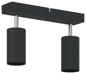 Holofote de Teto Bidirecional Ajustável Preto GU10