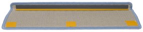 Tapete/carpete para degraus 15 pcs 65x21x4 cm azul