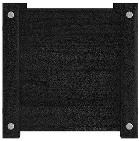 Vaso/floreira de jardim 31x31x31 cm pinho maciço preto