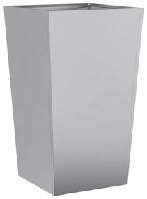Vaso/floreira de jardim 2 pcs 45x45x75 cm aço galvanizado