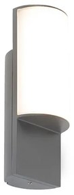 Candeeiro de parede exterior moderno cinzento escuro com LED - Harry Moderno
