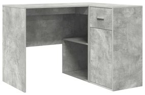 Mesa de Canto Cinza Concreto 102x88x75 cm Madeira Engenheirada