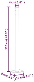 Toldo lateral retrátil 180x600 cm vermelho