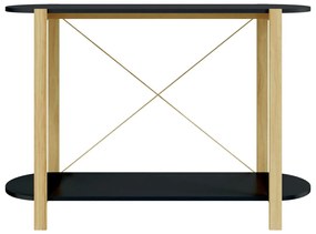 Mesa consola 110x38x75 cm derivados de madeira preto