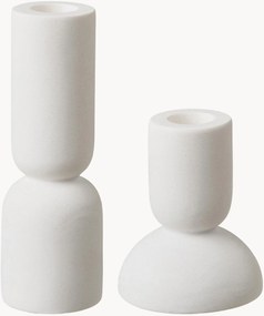Castiçais em pedra calcária Candle, conjunto de 2