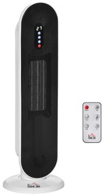 Aquecedor Cerâmico de Torre 1200W/2000W com Controle Remoto Termostato Temporizador de 24h e Sistema Anti-Rolamento para Sala de 20m² 21x21x63,5cm Bra