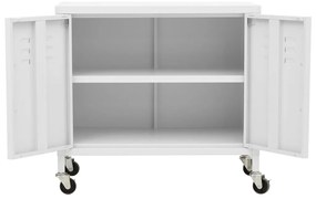 Armário de arrumação aço 60x35x56 cm branco