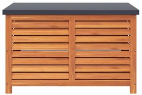 Caixa de arrumação para jardim 90x48x55 cm eucalipto maciça