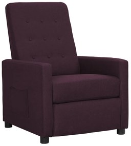 vidaXL Poltrona reclinável tecido roxo