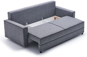 Sofá-Cama de 3 Lugares Ece – Cinzento – 215 cm x 88 cm x 90 cm