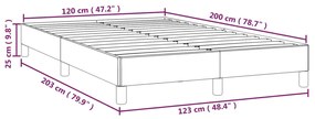 Estrutura de cama 120x200 cm veludo preto