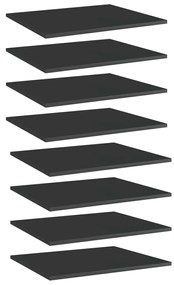 vidaXL Prateleiras para estante 8 pcs derivados de madeira preto