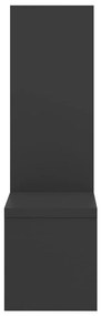 Estantes de parede 2 pcs derivados de madeira cinzento