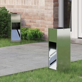 vidaXL Luz Solar LED de Caminho 2 pcs Prateado Galvanizado