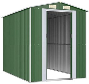 Abrigo de jardim 192x274x223 cm aço galvanizado verde