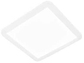 Candeeiro de teto branco 30 cm com LED regulável em 3 etapas IP44 - Steve Moderno