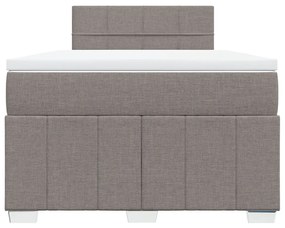 Cama boxspring c/ colchão 120x190cm tecido castanho-acinzentado