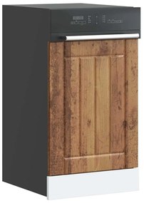 vidaXL Painel máquina lavar louça Lucca deriv. madeira madeira velha