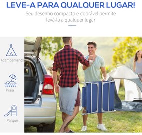 Espreguiçadeira de Jardim Reclinável e Dobrável com Orifício de Leitur