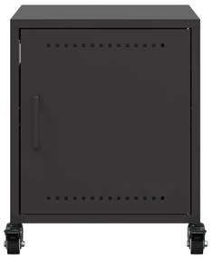 Mesas de cabeceira 2 pcs 36x39x43,5 cm aço preto