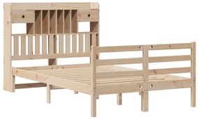 Cama com estante sem colchão 135x190 cm pinho maciço