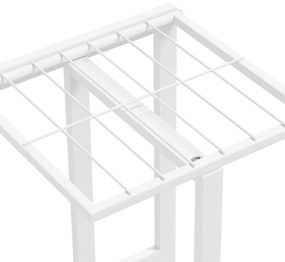 Suporte de vasos c/ 4 prateleiras 43x22x76 cm metal branco