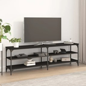 Móvel de TV 160x30x50 cm derivados de madeira preto