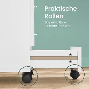 Bloco Gavetas escritório com cinco gavetas 40 x 42 x 65,7 cm (P x L x A) branco