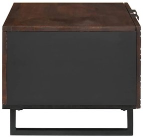 Mesa de Centro - 80 x 50 x 40 cm, feita de madeira maciça e MDF.