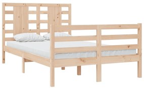 Cama sem colchão 120x200 cm madeira de pinho maciça